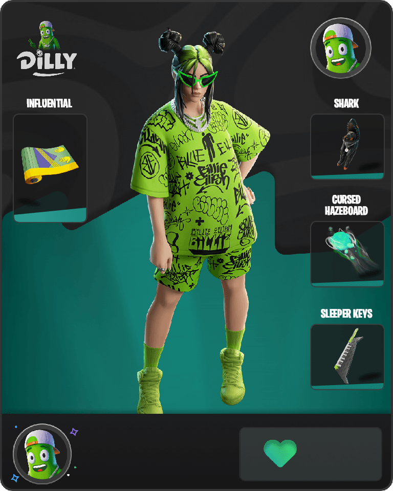 Green Roots Billie Fortnite combo