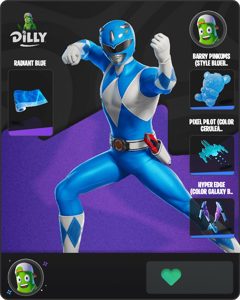 Blue Ranger Fortnite combo