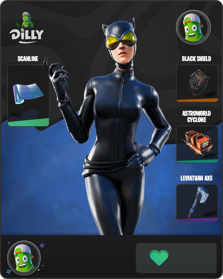 Catwoman Comic Book Outfit Fortnite combo