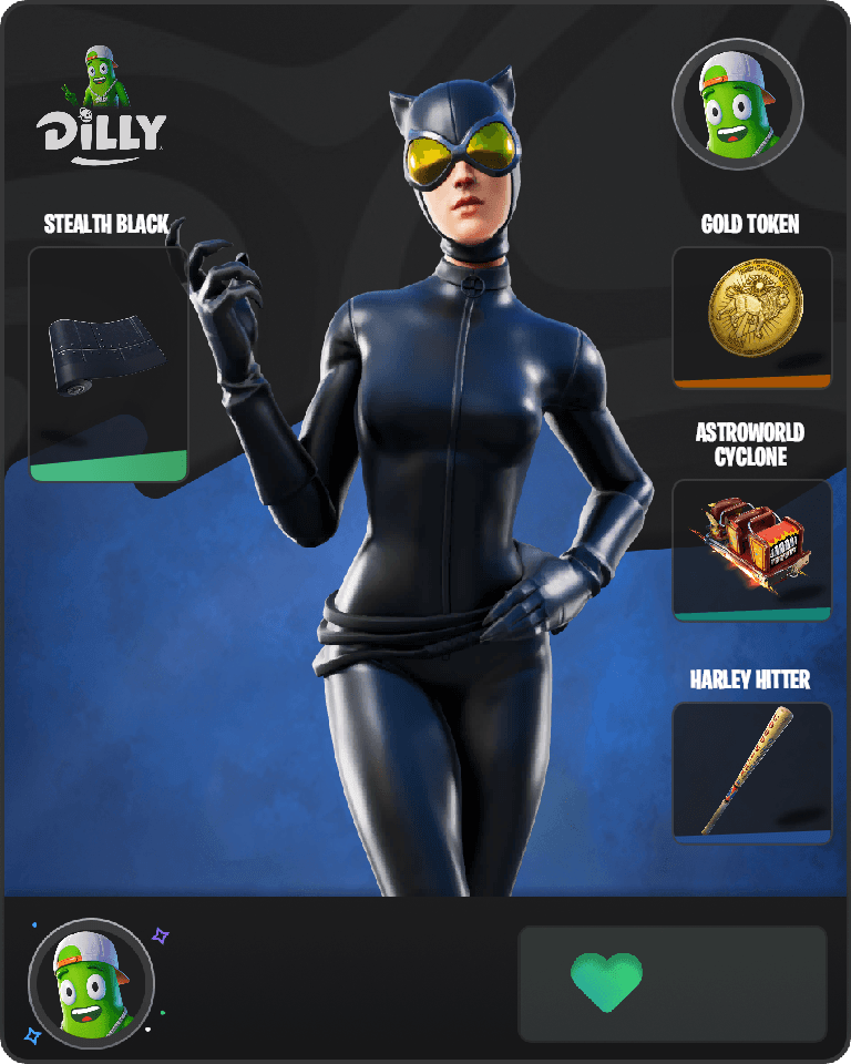 Catwoman Comic Book Outfit Fortnite combo