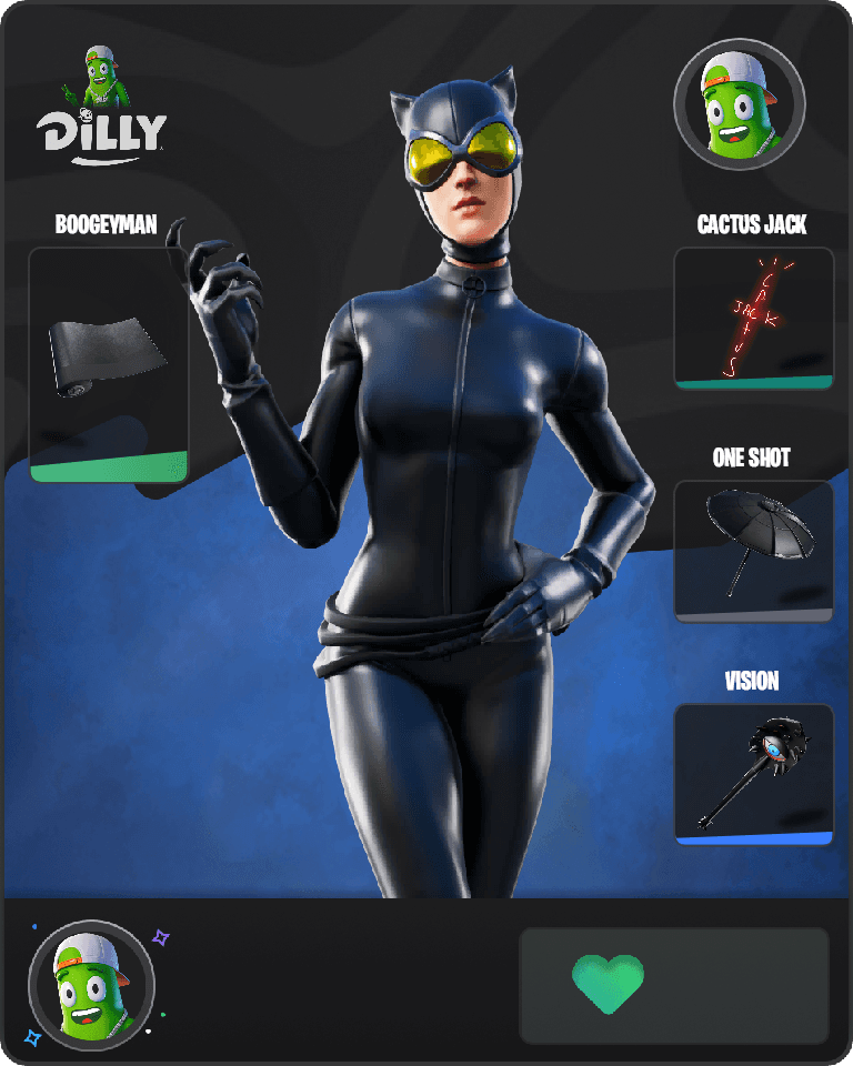 Catwoman Comic Book Outfit Fortnite combo
