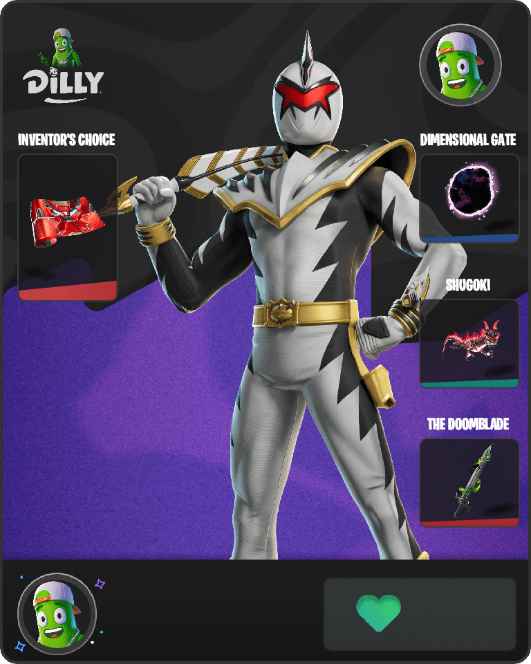 White Dino Ranger Fortnite combo