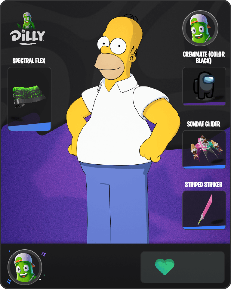Homer Simpson Fortnite combo