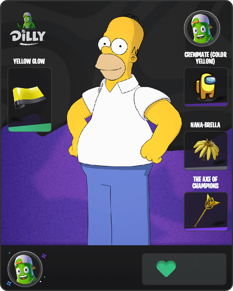 Homer Simpson Fortnite combo