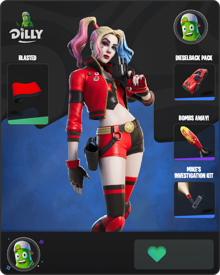 Rebirth Harley Quinn Fortnite combo