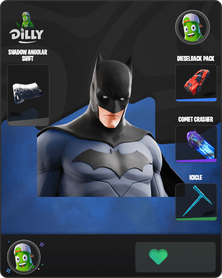 Batman Comic Book Outfit Fortnite combo