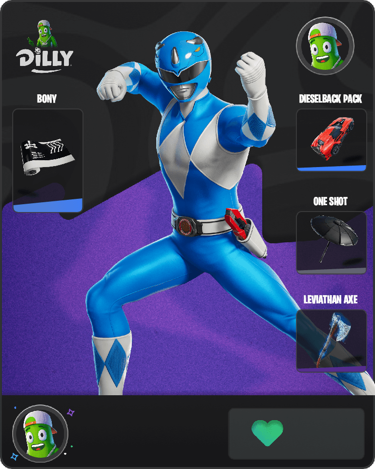 Blue Ranger Fortnite combo