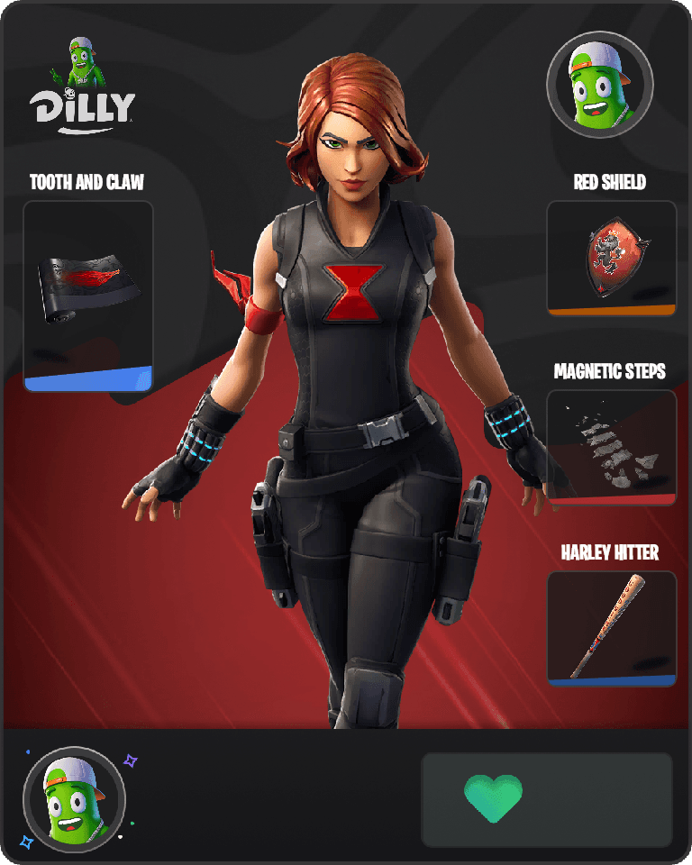 Black Widow Outfit Fortnite combo
