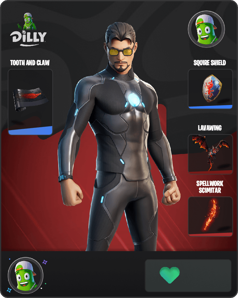 Tony Stark Fortnite combo