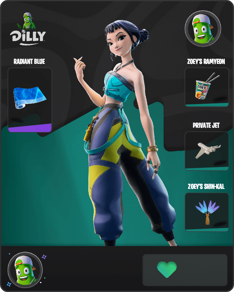 Zoey (HUNTR/X) Fortnite combo