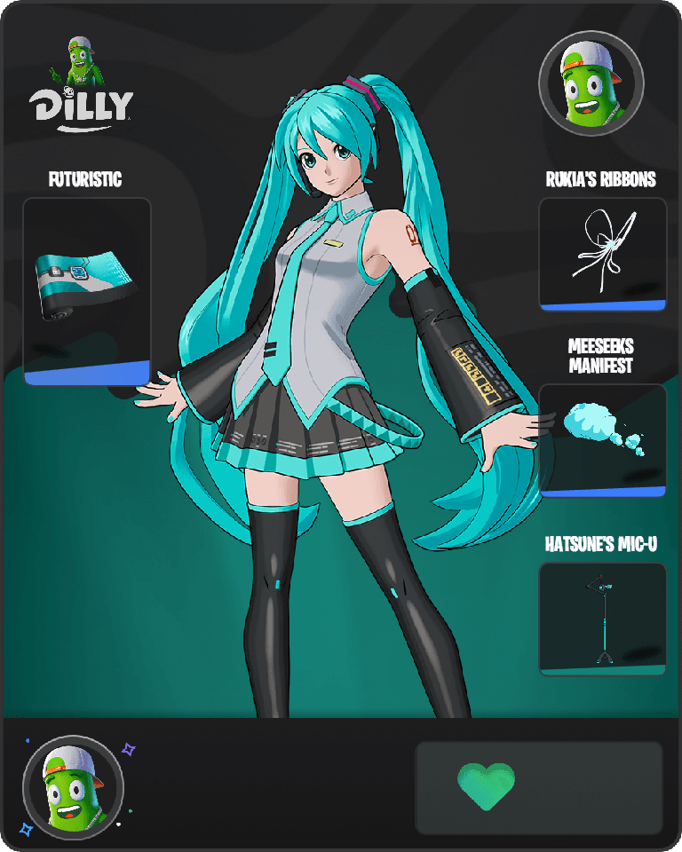 Hatsune Miku Fortnite combo