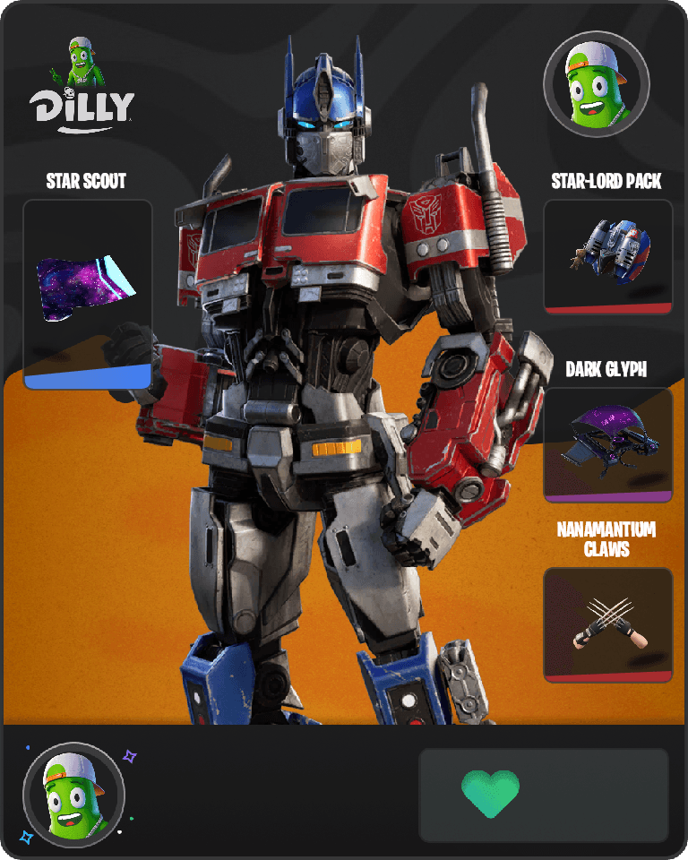 Optimus Prime Fortnite combo