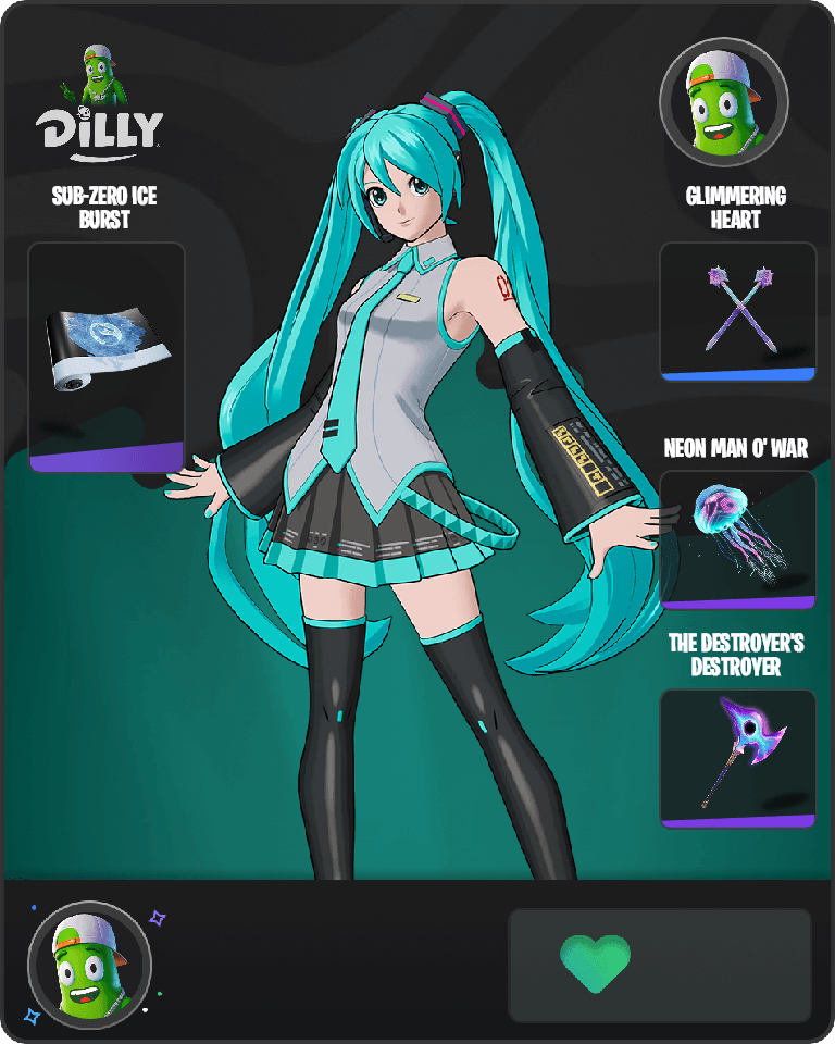 Hatsune Miku Fortnite combo
