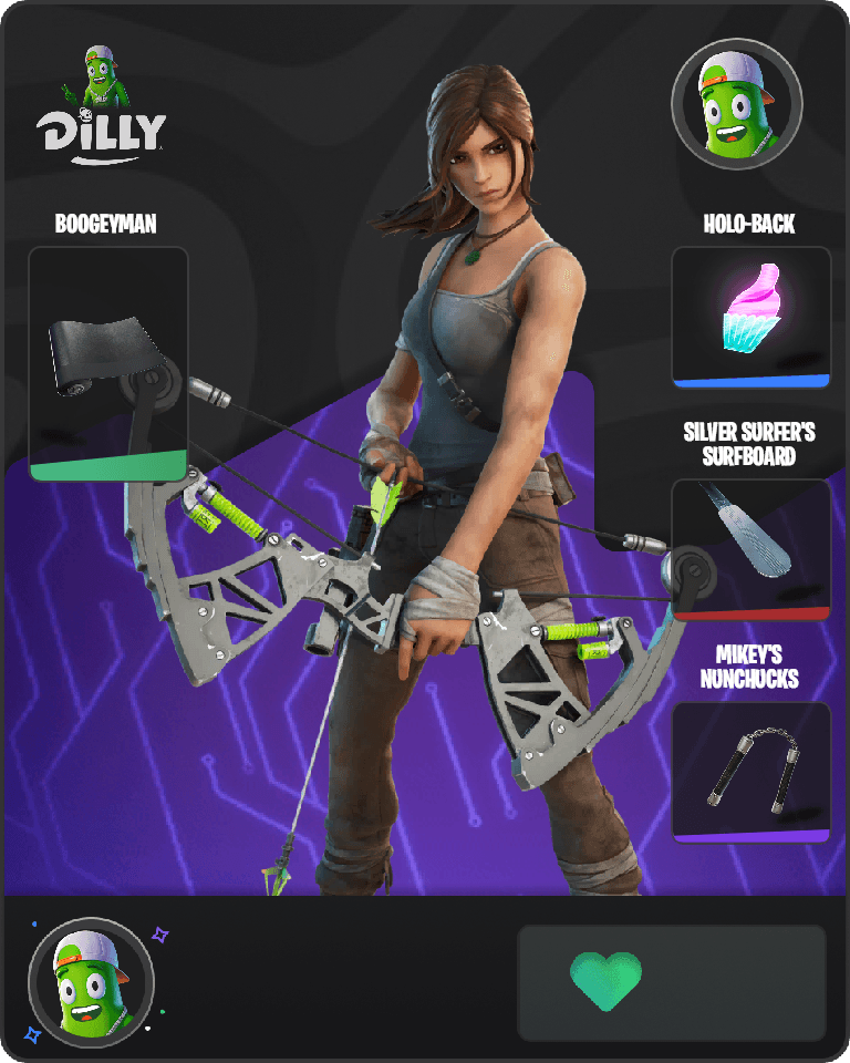 Lara Croft Fortnite combo