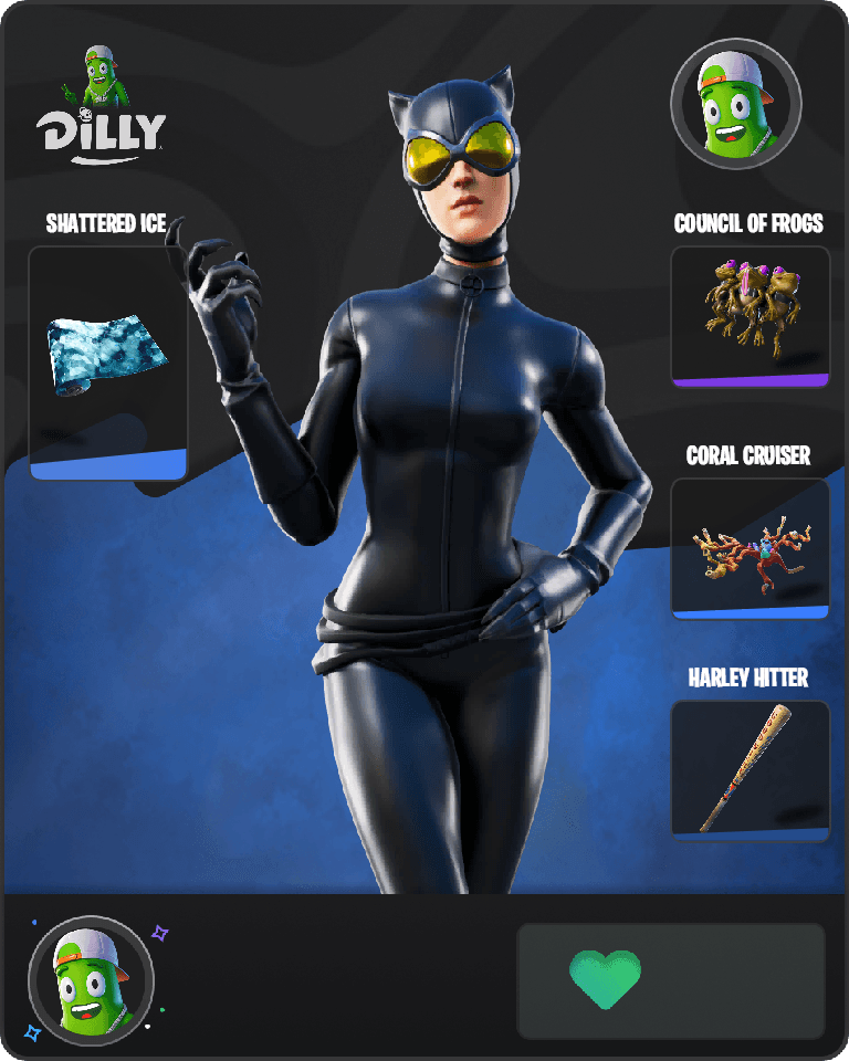 Catwoman Comic Book Outfit Fortnite combo