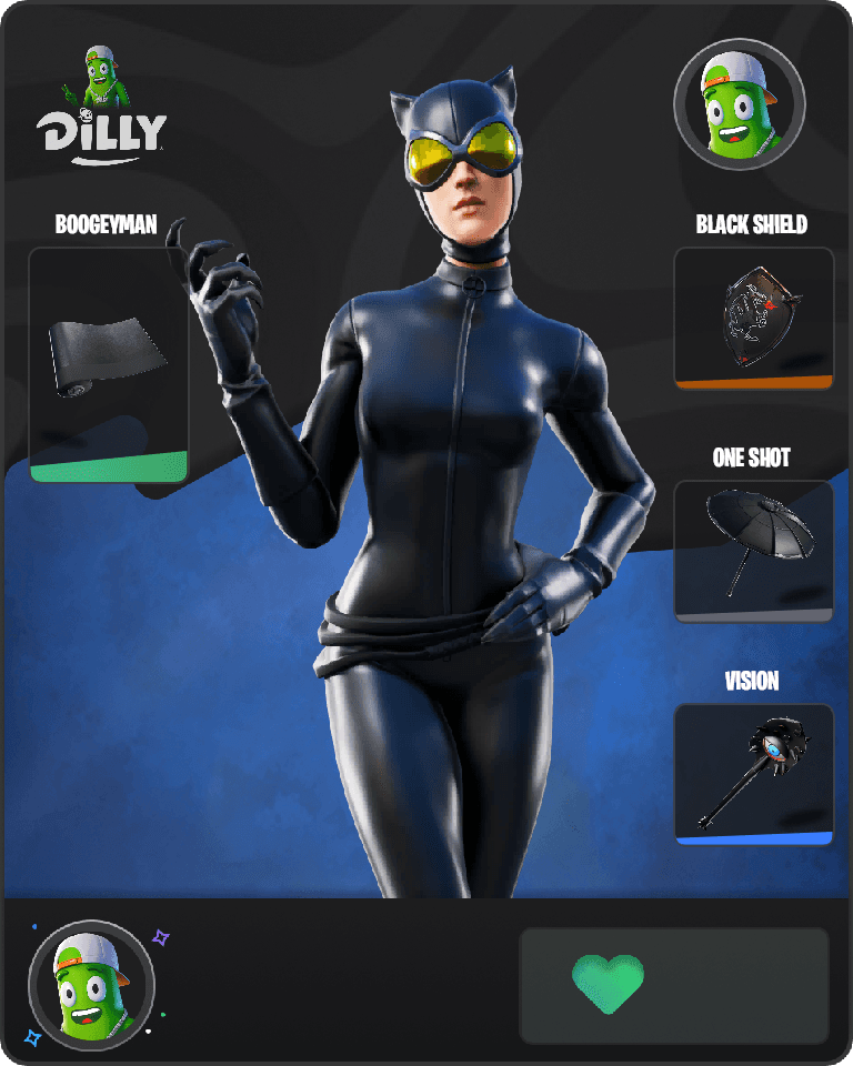 Catwoman Comic Book Outfit Fortnite combo