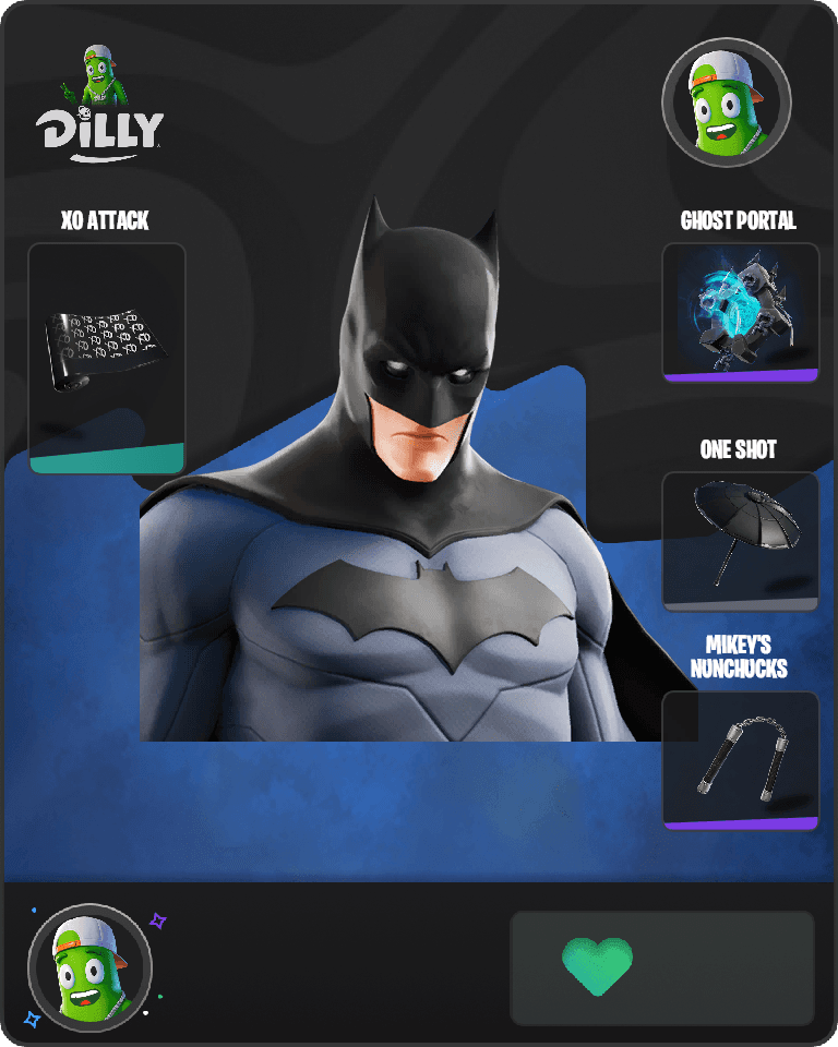 Batman Comic Book Outfit Fortnite combo