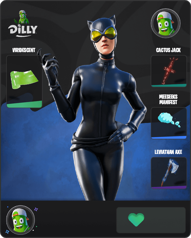 Catwoman Comic Book Outfit Fortnite combo