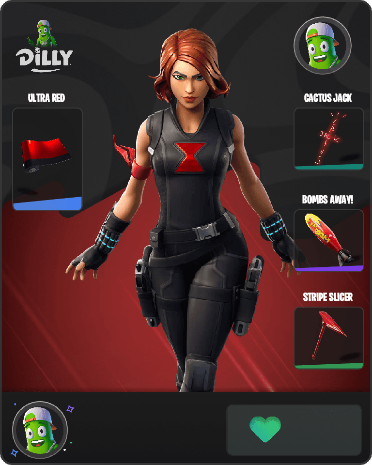 Black Widow Outfit Fortnite combo