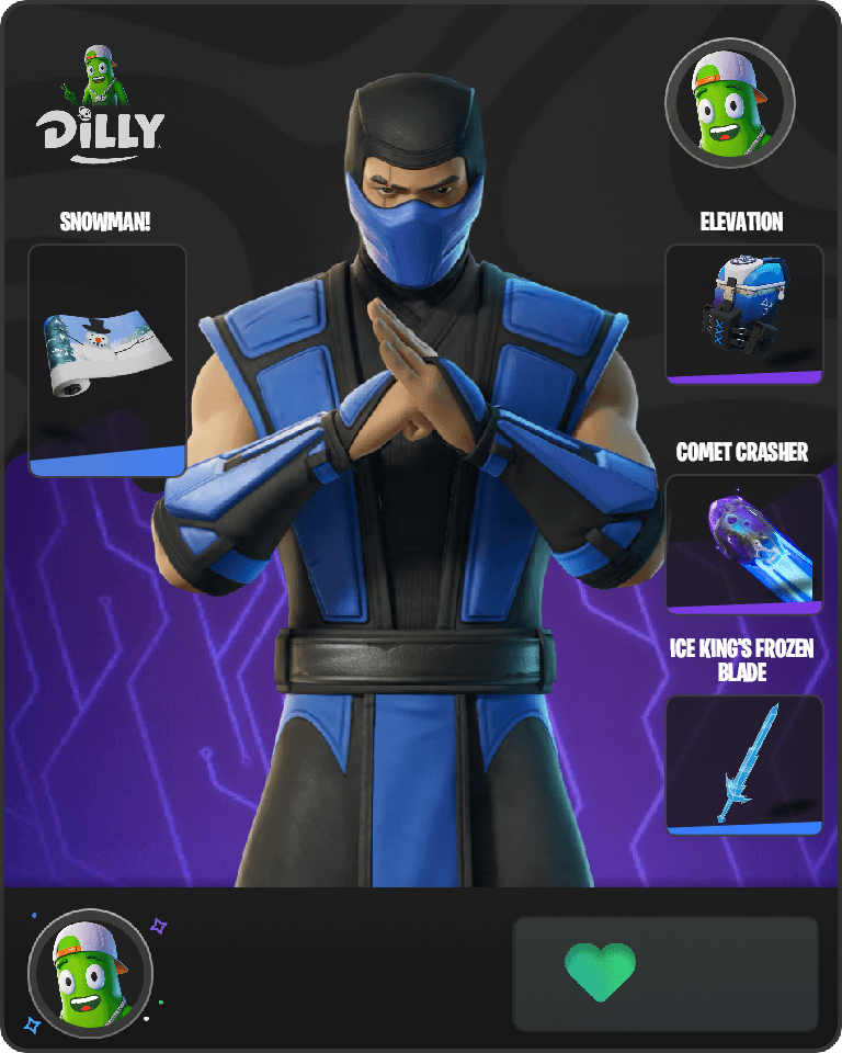 Sub-Zero (MK3) Fortnite combo