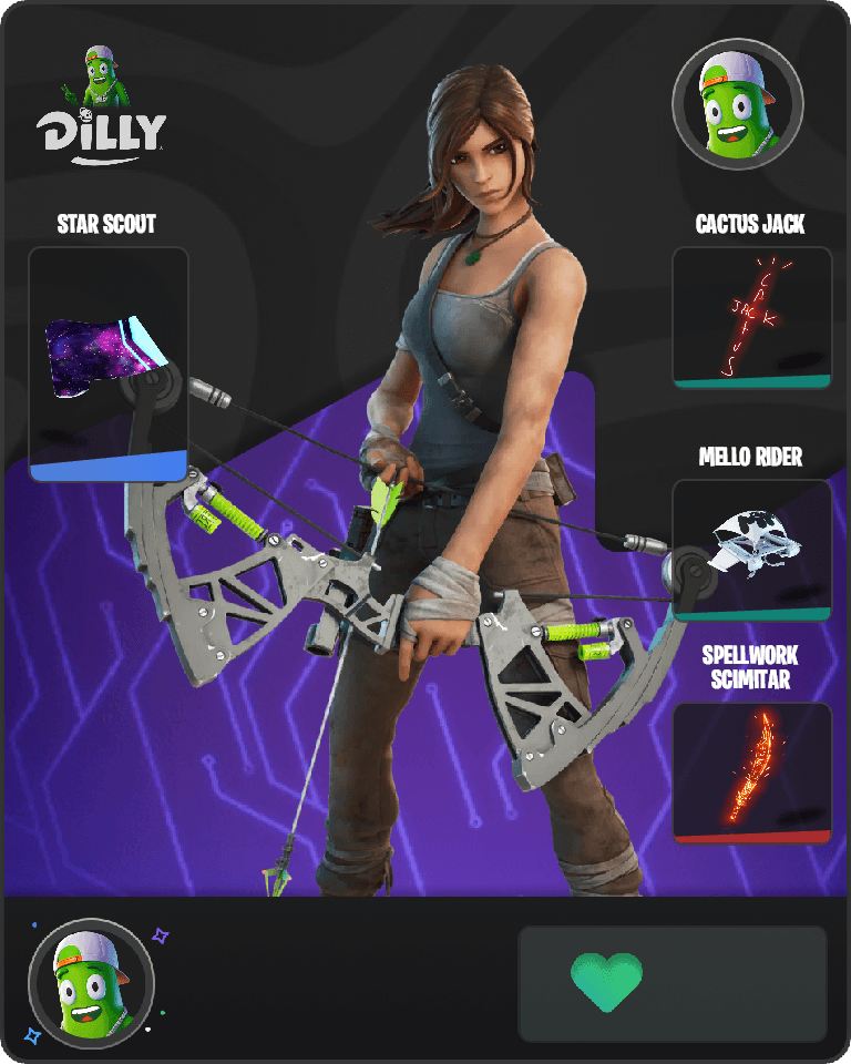 Lara Croft Fortnite combo