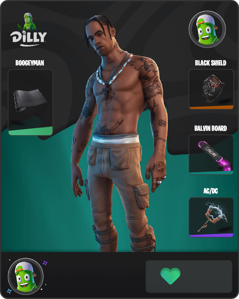 Travis Scott Fortnite combo