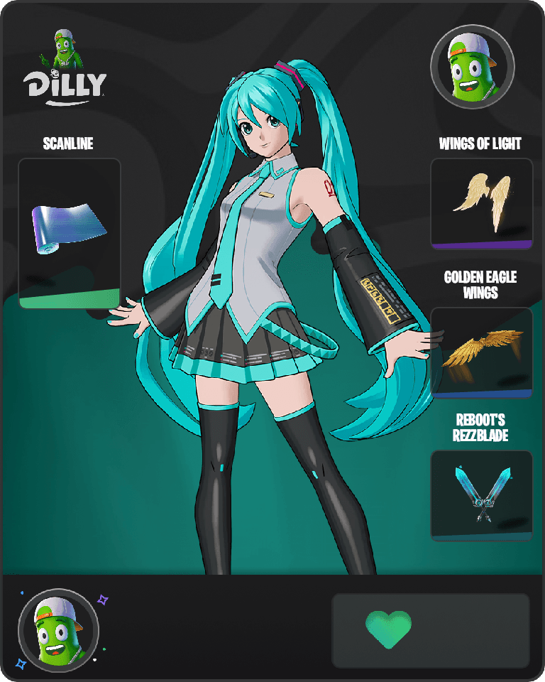 Hatsune Miku Fortnite combo