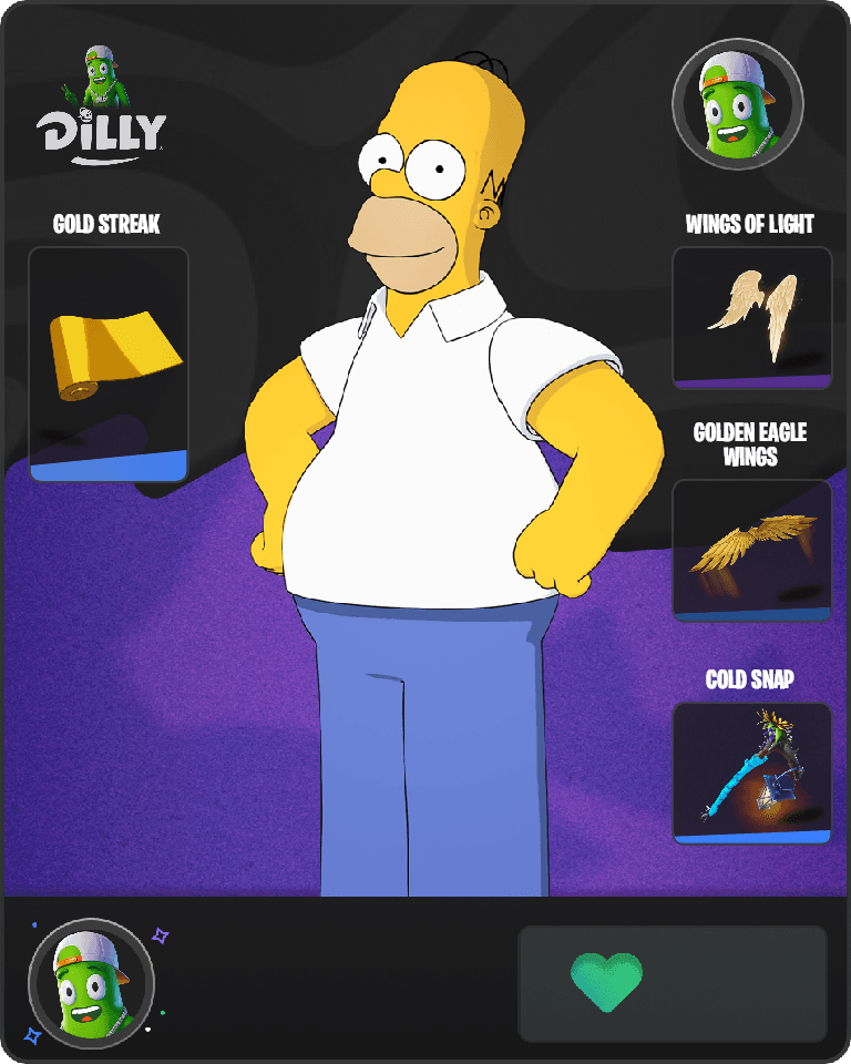 Homer Simpson Fortnite combo