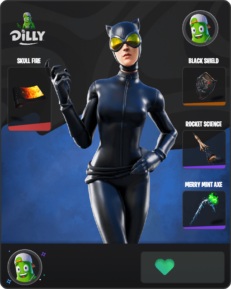 Catwoman Comic Book Outfit Fortnite combo