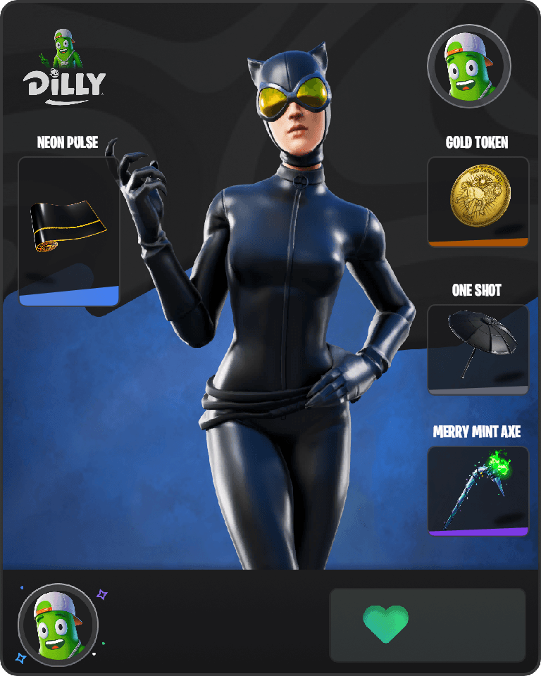 Catwoman Comic Book Outfit Fortnite combo