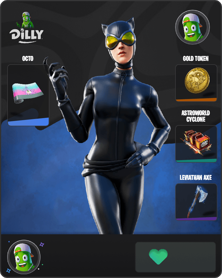 Catwoman Comic Book Outfit Fortnite combo
