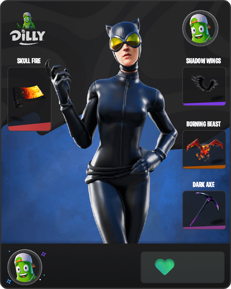 Catwoman Comic Book Outfit Fortnite combo