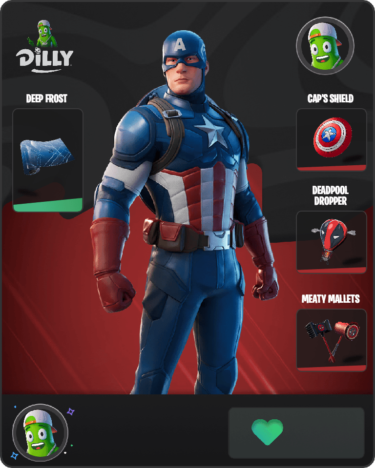 Captain America Fortnite combo