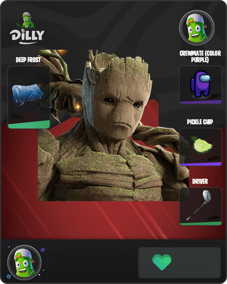 Young Adult Groot Fortnite combo