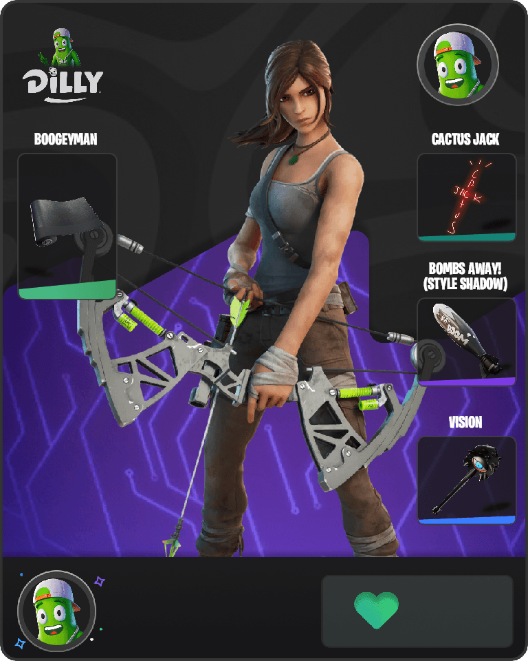 Lara Croft Fortnite combo