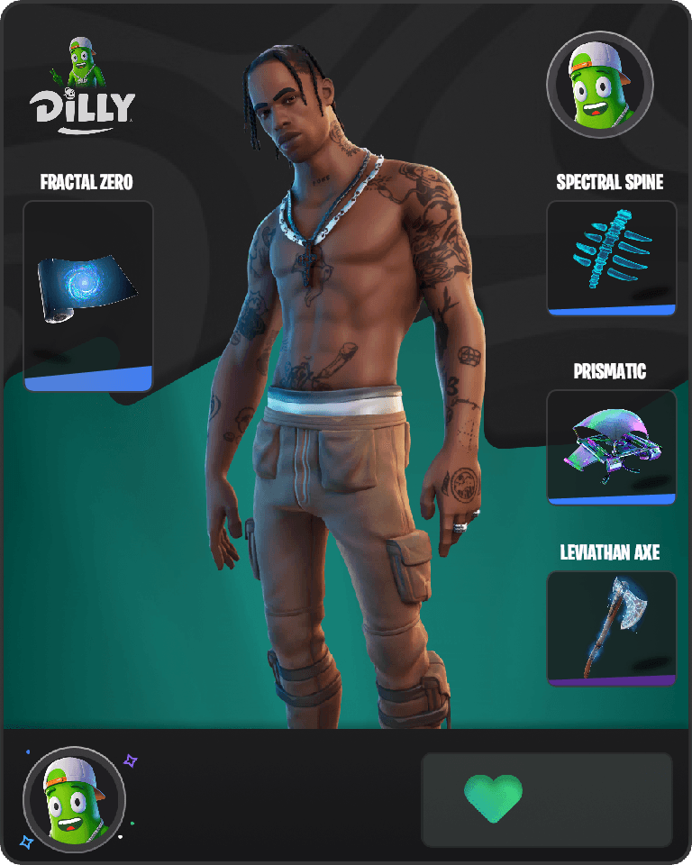 Travis Scott Fortnite skin combo