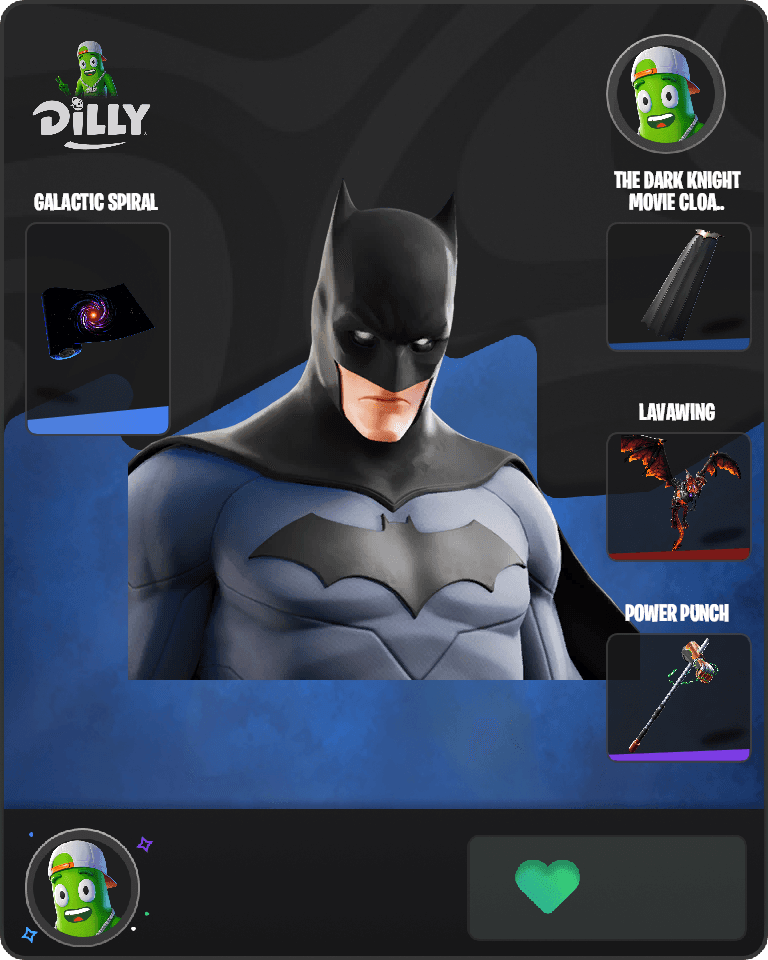 Batman Comic Book Outfit Fortnite combo