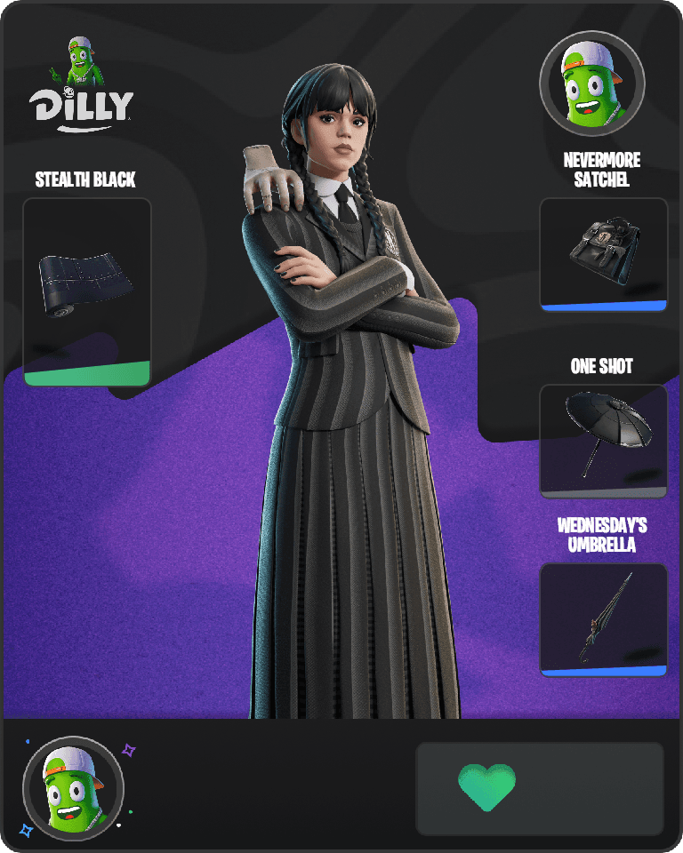 Wednesday Addams Fortnite combo