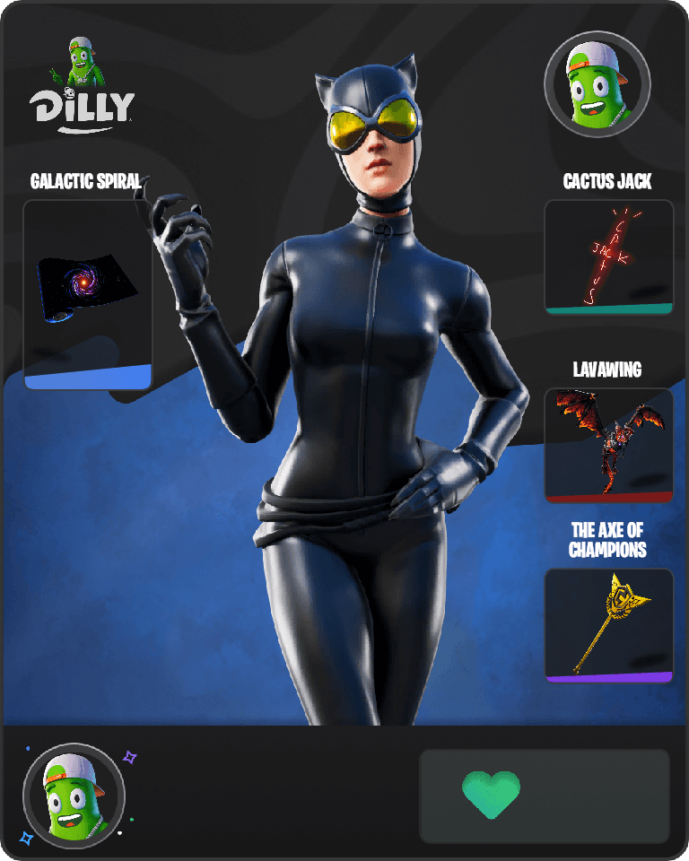 Catwoman Comic Book Outfit Fortnite combo