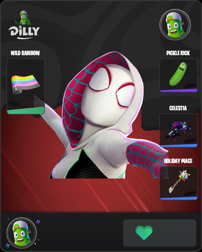 Spider-Gwen Fortnite skin combo