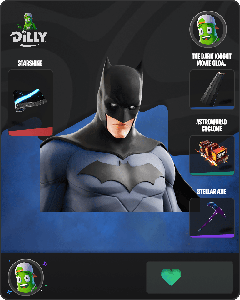 Batman Comic Book Outfit Fortnite combo