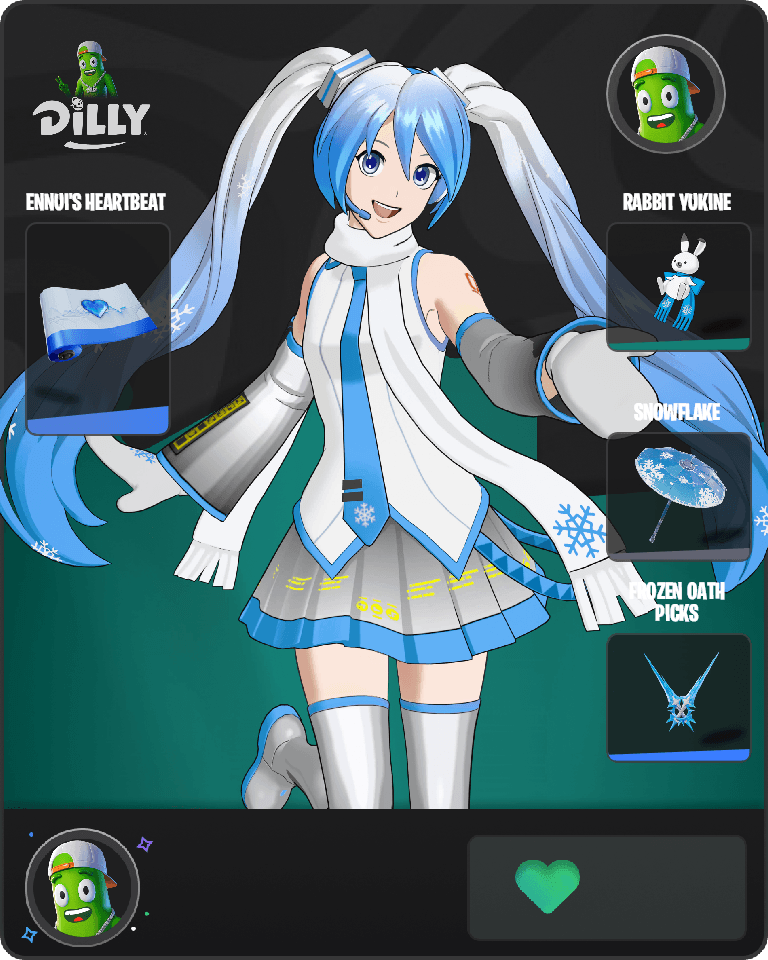 Snow Miku Fortnite combo