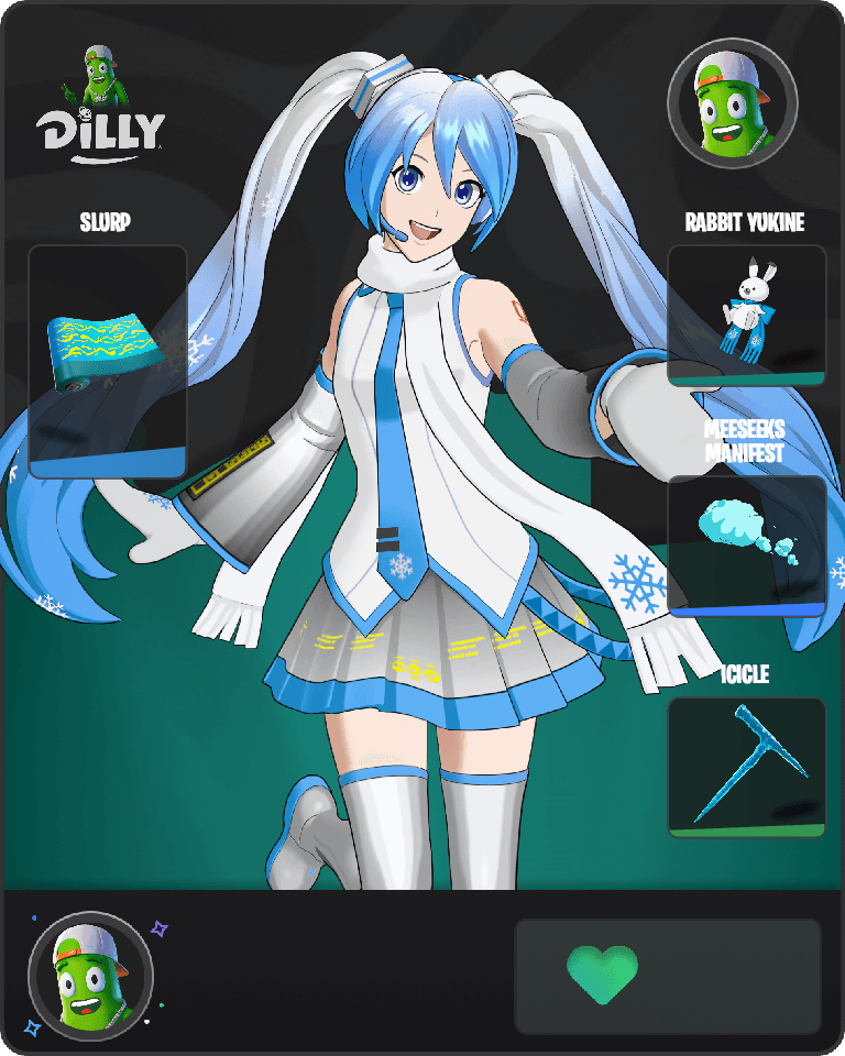 Snow Miku Fortnite combo
