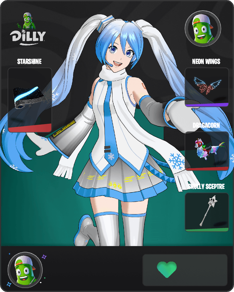 Snow Miku Fortnite combo