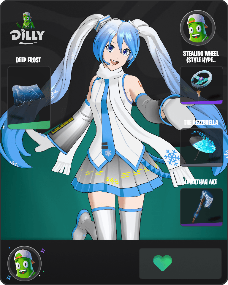 Snow Miku Fortnite combo
