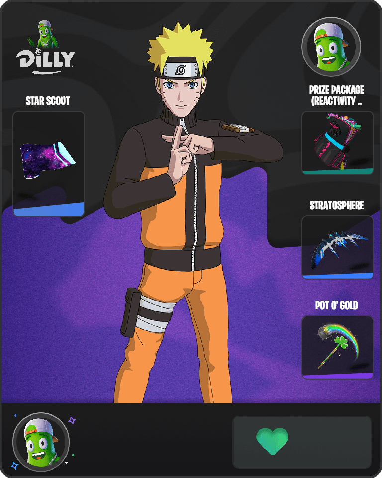 Naruto Uzumaki Fortnite combo