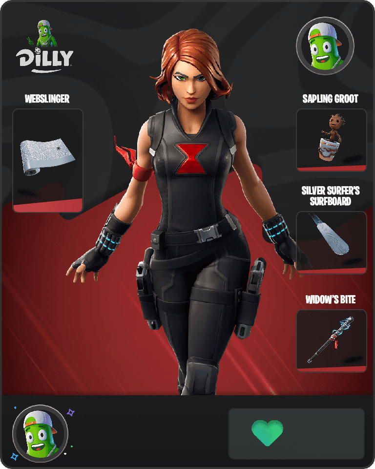 Black Widow Outfit Fortnite combo
