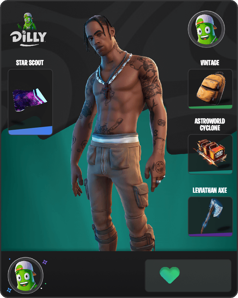 Travis Scott Fortnite combo