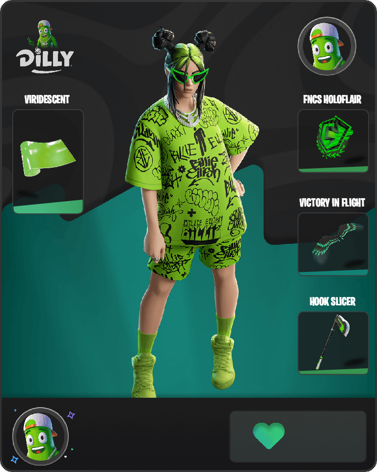 Green Roots Billie Fortnite combo