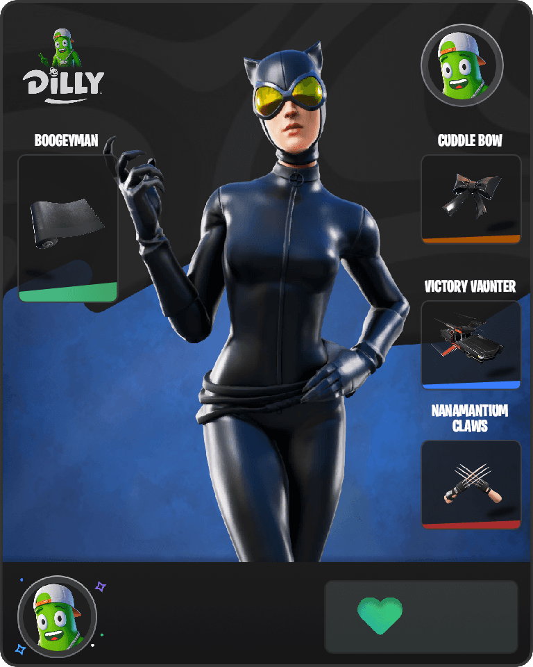 Catwoman Comic Book Outfit Fortnite combo